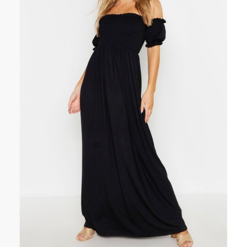 Petite Balloon Sleeve Maxi Dress - NWT